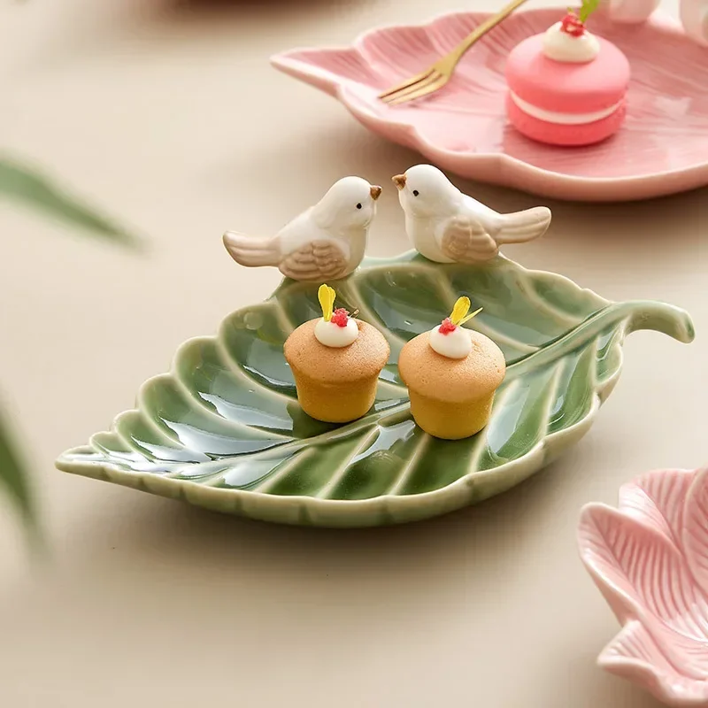 Dim Sum Basket - Cute Bird Tray Ceramic Jewelry Storage