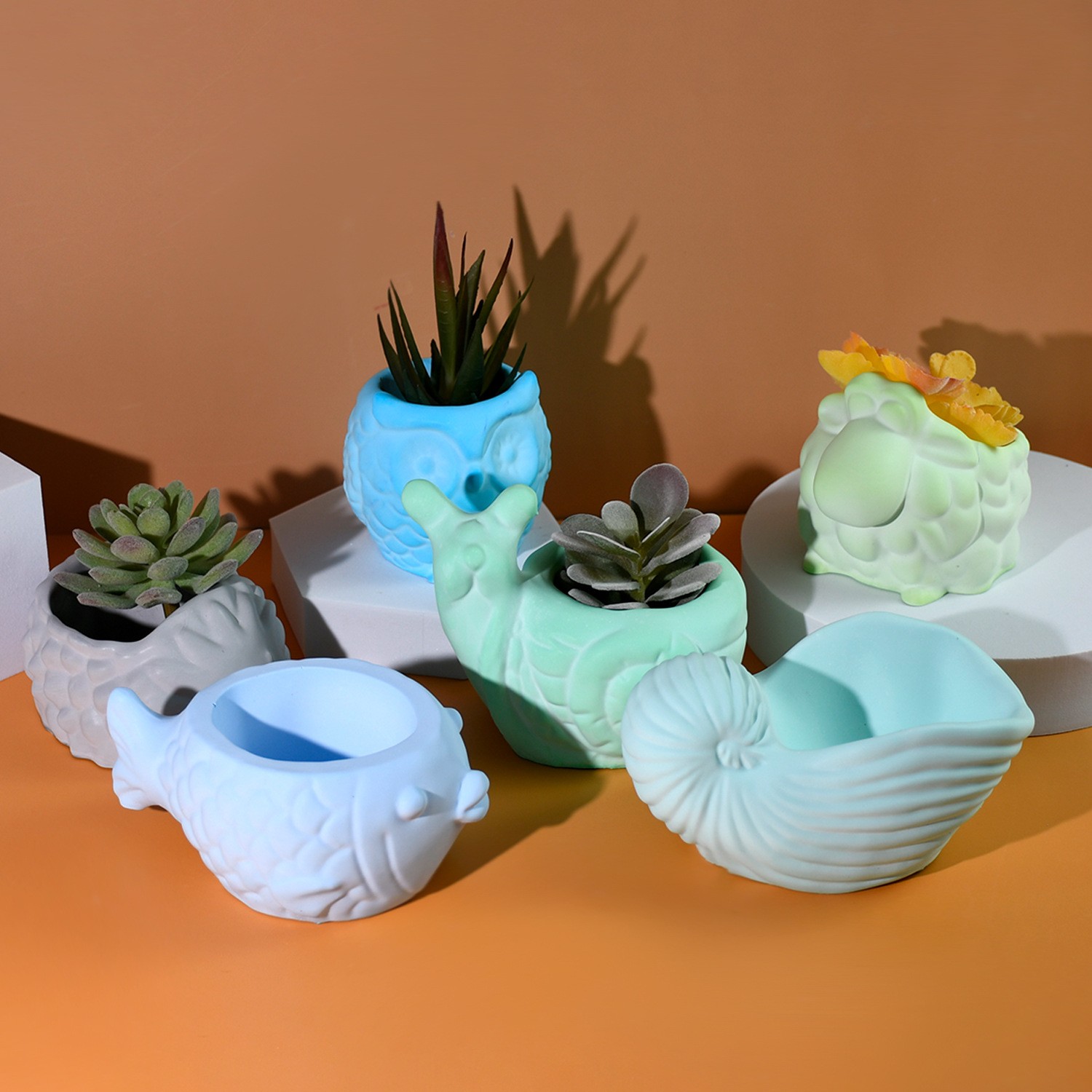 3D Animal Flower Pot Silicone  - Potsticker Mold 评论和价格