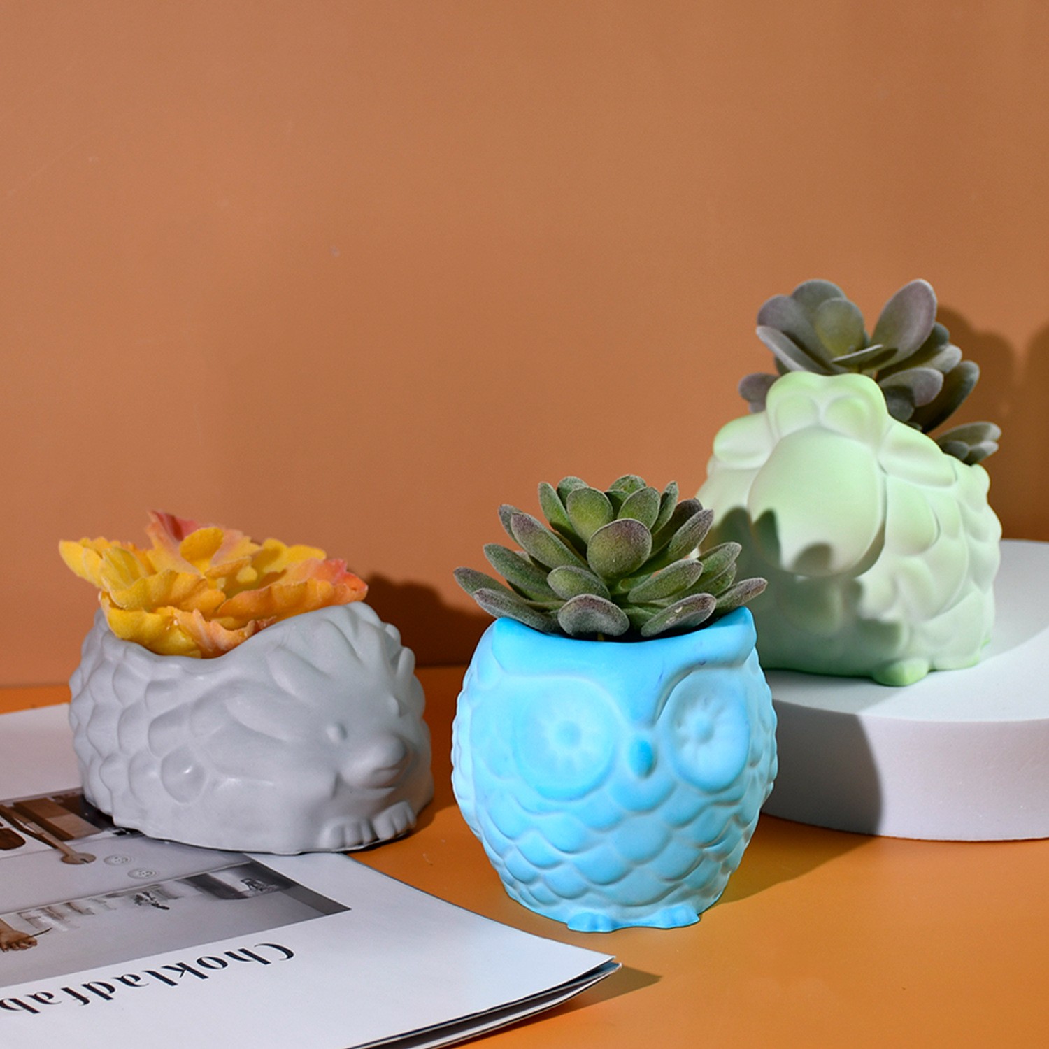 3D Animal Flower Pot Silicone  - Potsticker Mold 评论和价格