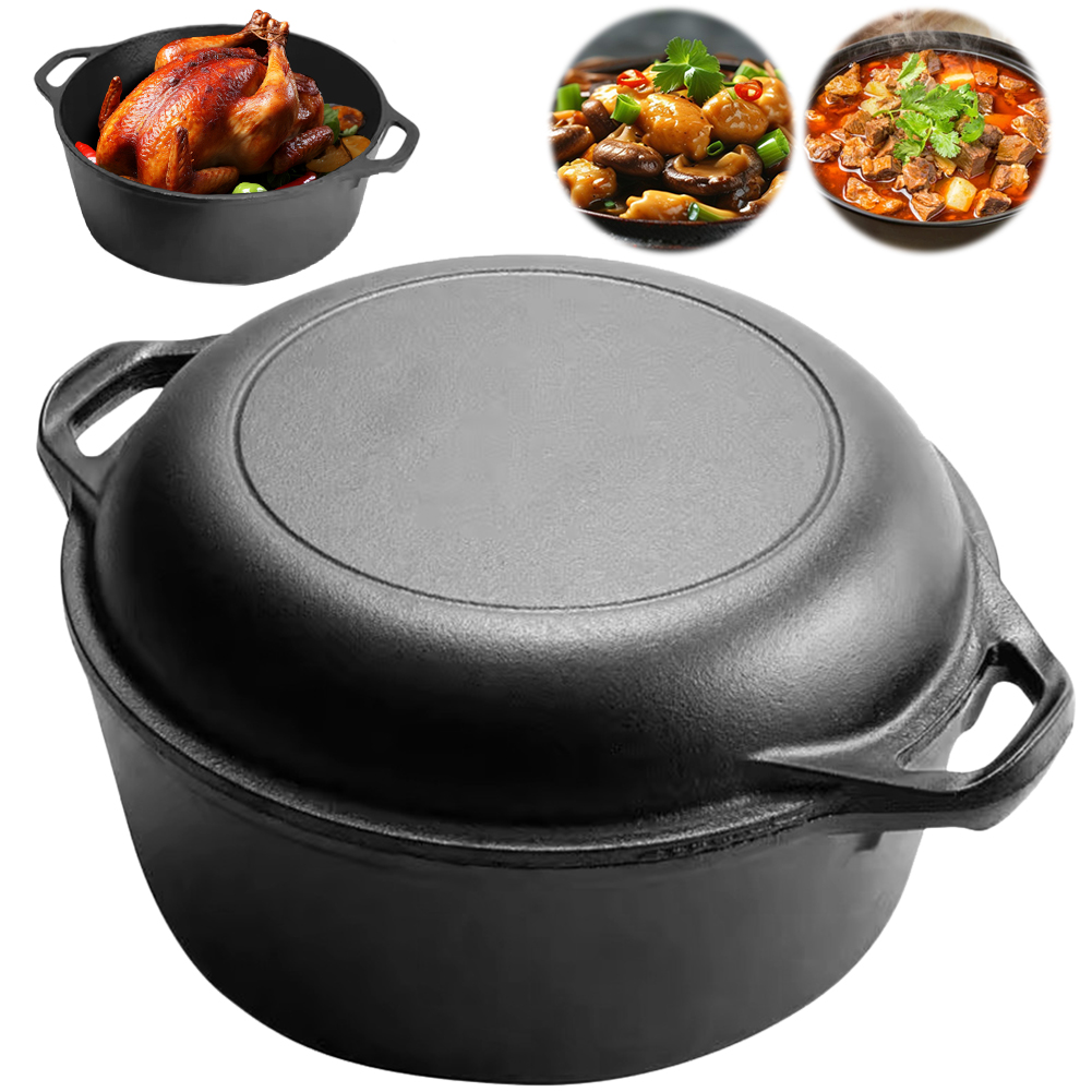 2 in 1 Cast Iron Dutch Oven Po - Cast Iron Corn 评论和价格