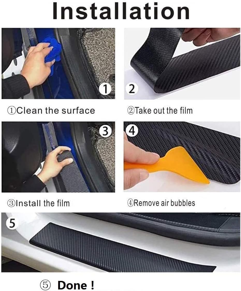 Car Door Sill Plate Guard Stic - Crepe Pan Carbon 评论和价格