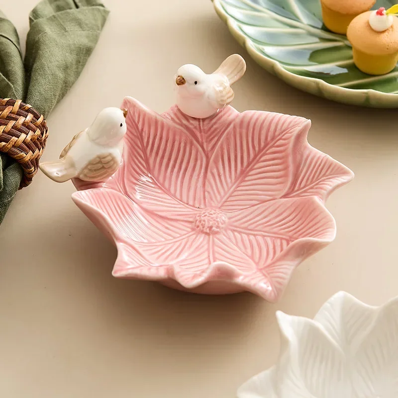 Cute Bird Tray Ceramic Jewelry - Dim Sum Basket 评论和价格