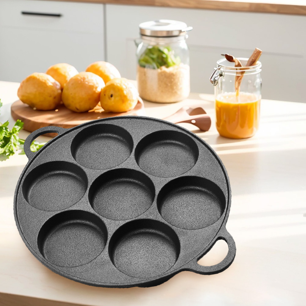 7 Hole Frying Pot Cast Iron No - Cast Iron Corn 评论和价格
