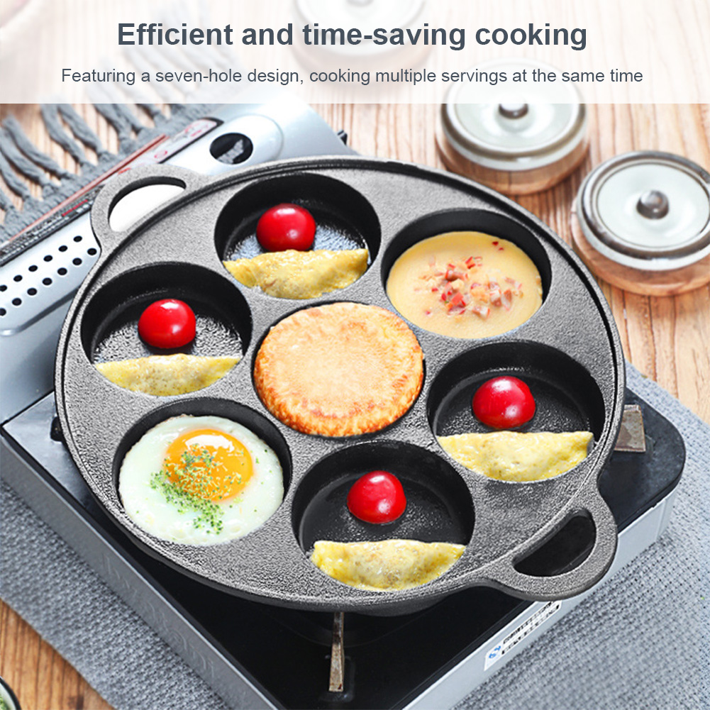 7 Hole Frying Pot Cast Iron No - Cast Iron Corn 评论和价格