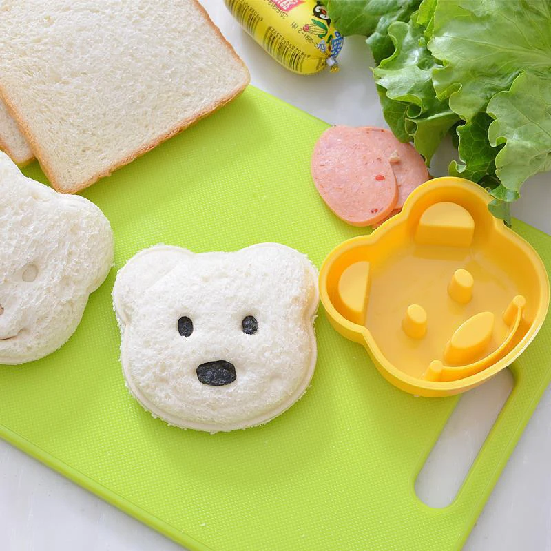 2pcs Sandwich Mould Bear Cat R - Bunny Cake Mold 评论和价格