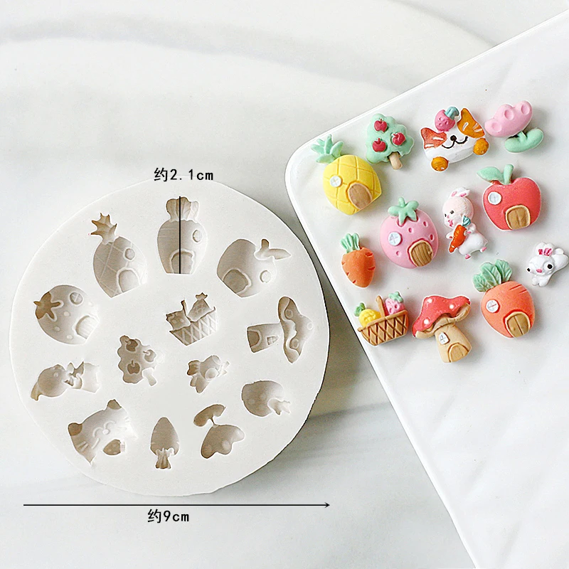 Cute Bunny Bear Carrot House S - Bunny Cake Mold 评论和价格