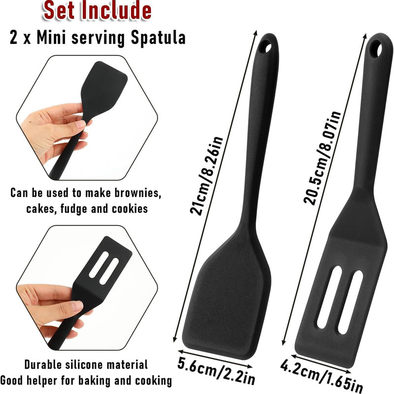 2pcs Mini Silicone Brownie Ser - Okonomiyaki Spatula 评论和价格