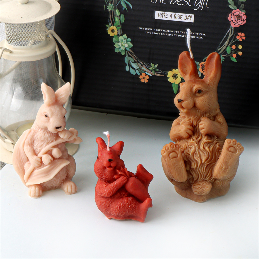 3D Flower Rabbit Candle Silico - Bunny Cake Mold 评论和价格