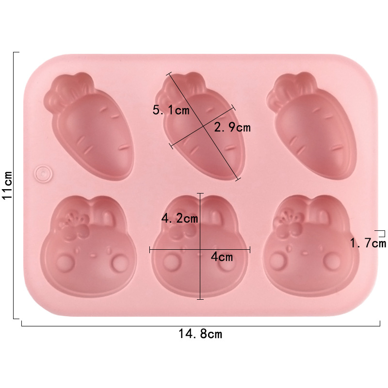 Cartoon Silicone Mold Rabbit C - Bunny Cake Mold 评论和价格