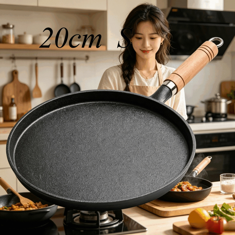 20cm Cast Iron Skillet Wooden  - Cast Iron Corn 评论和价格